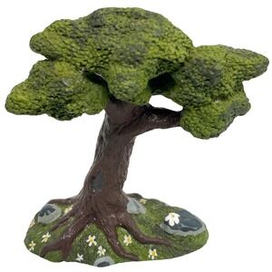 Vintage Breyer Stablemates Green Tree Figurine with Flowers & Rocks